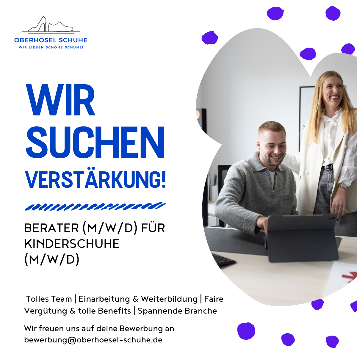 Berater (m/w/d) für Kinderschuhe – Vollzeit oder Teilzeit in Mülheim an der Ruhr