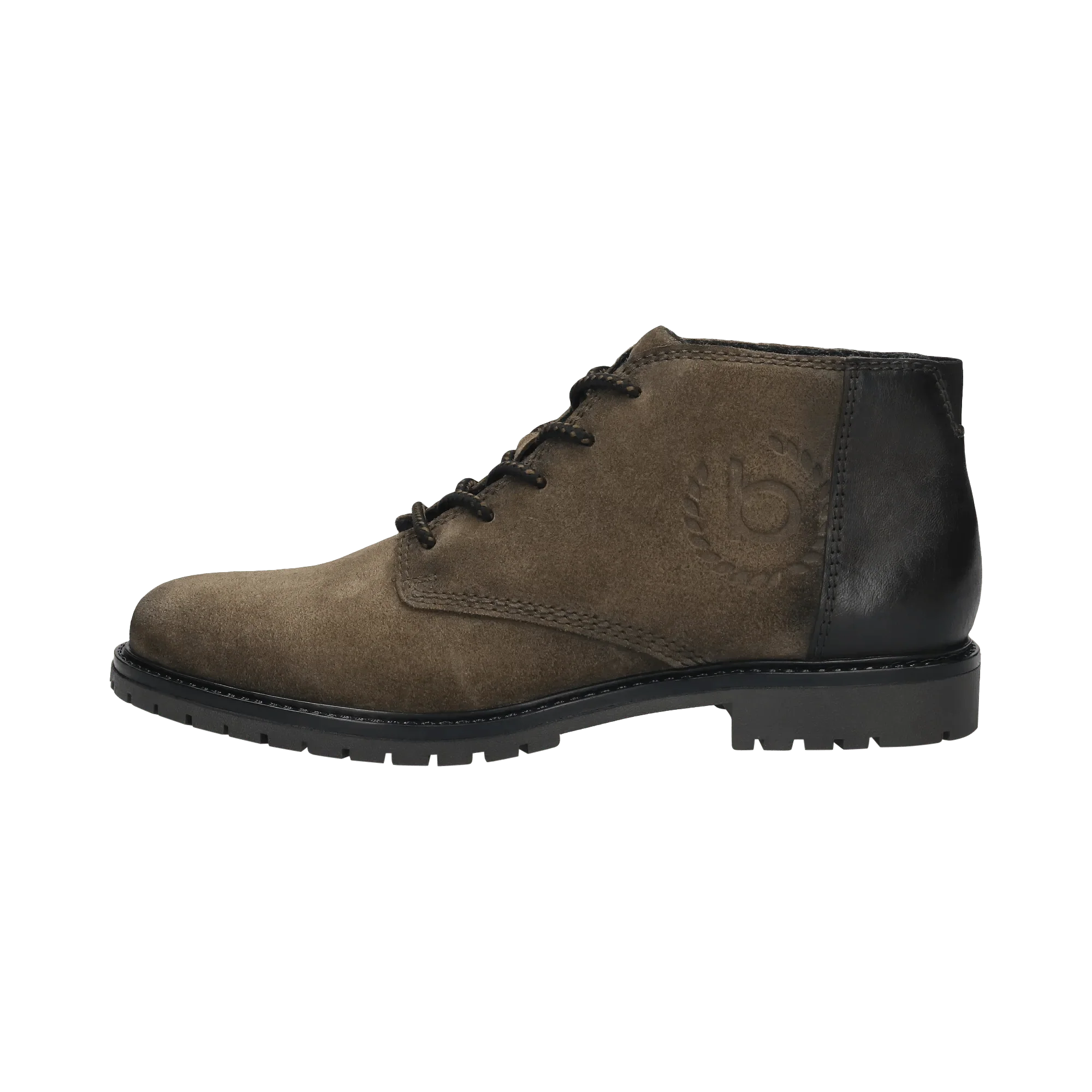 Bugatti Leder Schnürstiefel dunkelgrün